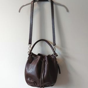 Roots leather handbag